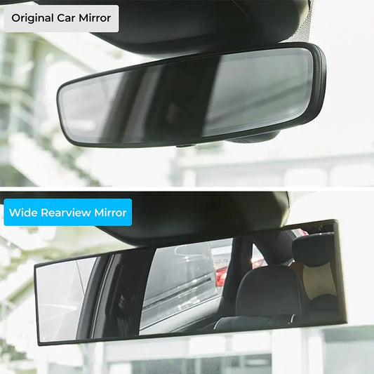 JOYTUTUS 11.81in Universal Panoramic Convex Extended Rear View Mirror - High-Quality Glass Vehicle Accessory, Anti-Fall Design, Reversible for Passengers, Easy Installation, Car Interior Accessories, Fits Cars/Trucks, Blind Spot Gadgets, Mirrors, Vehicle