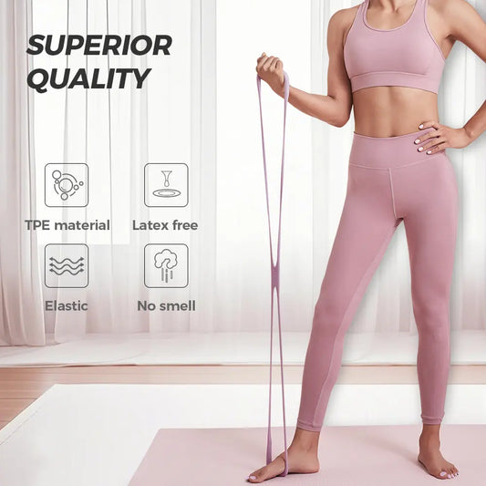 Keep Resistance Bands Figure 8 Exercise Bands for Women 8 Shaped TPE Material for Arms Chest Expander Yoga Gym Fitness Muscle Training  SummerVibes