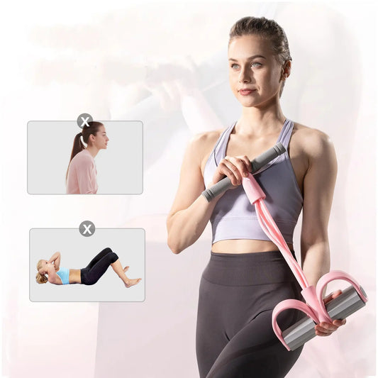 Merach Multifunction Pedal Resistance Band, Elastic Pull Rope Fitness, Full-Body Workout at Home Gym, Exercise Sit-up, Yoga, Abdominal Training Summervibes